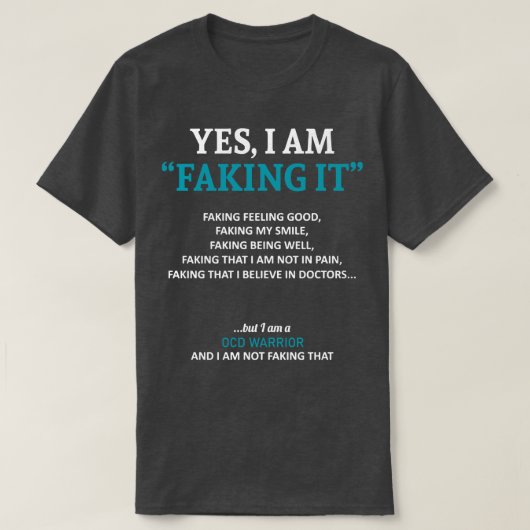 強迫性障害認識度I Am Fkin Tシャツ (デザイン正面)