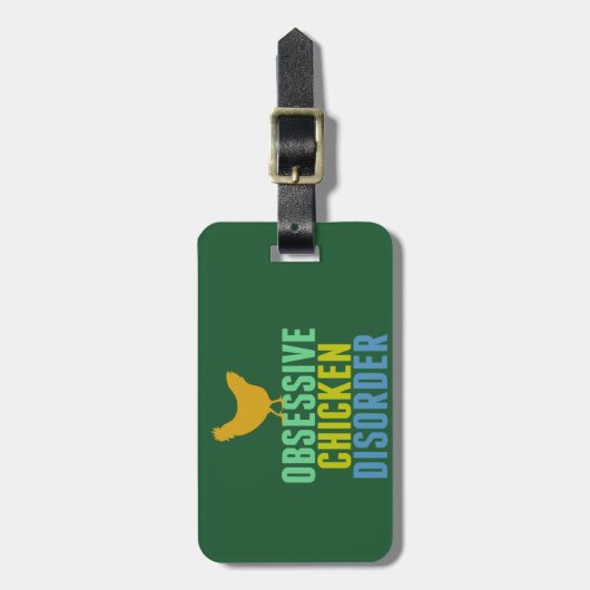 強迫性鶏おもしろい病農家 ラゲッジタグ (正面縦)