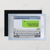 強迫的なTEXTERのバーのバルミツワーの応答カード 出欠カード (正面/裏面)