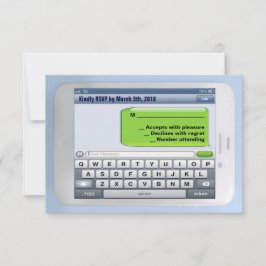 強迫的なTEXTERのバーのバルミツワーの応答カード 出欠カード