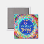 強迫的に感謝するおもしろい刺激フローラ マグネット (正面/裏面)