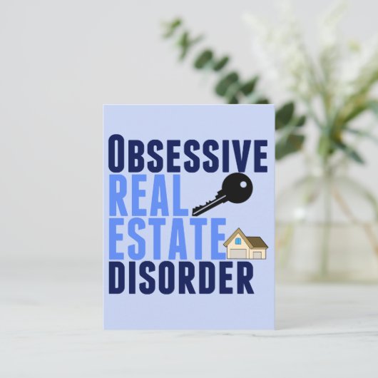 強迫的不動産障害 面白い ポストカード (スタンド正面)