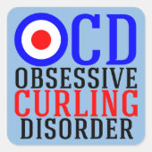 強迫神経障害スポーツおもしろい競技 スクエアシール (正面)