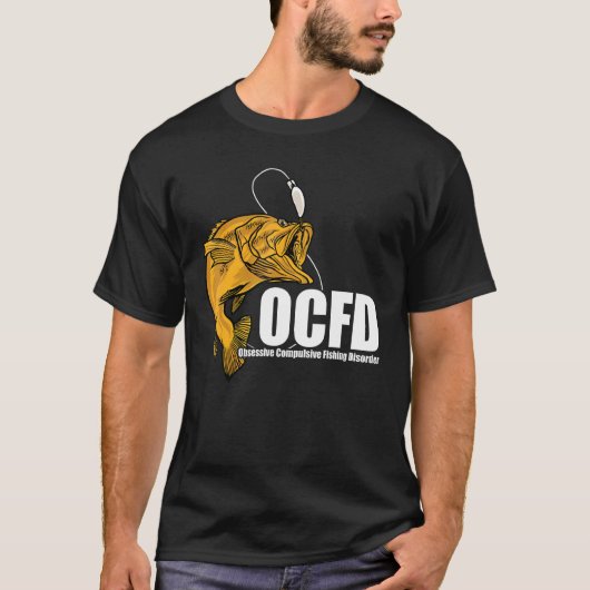 強迫観念的釣り障害 釣り Tシャツ (正面)