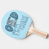 強迫象の障害かわいい青 卓球ラケット (横)