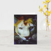 強迫、クーガーのメッセージカード カード (黄色い花)