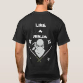 強遠くにい男のように静かに歩く Tシャツ (裏面)