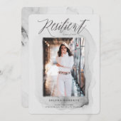 強靭なクラス卒業発表 招待状 (正面/裏面)