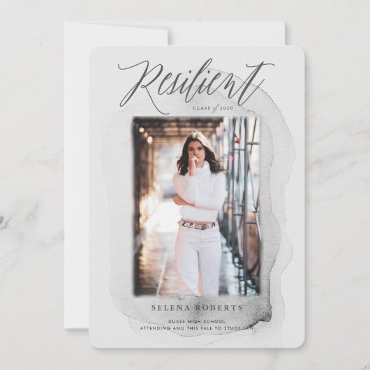 強靭なクラス卒業発表 招待状 (正面)