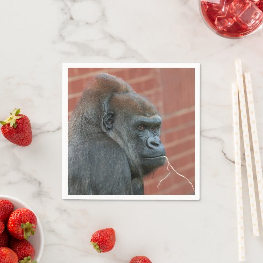 強靭なゴリラのお母さん スタンダードカクテルナプキン (インサイチュ)