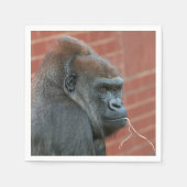 強靭なゴリラのお母さん スタンダードカクテルナプキン (正面)