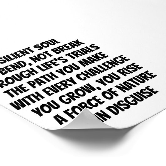 強靭なソウルミ感動的ニ詩 ポスター (角)