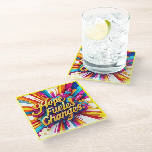 「強靭な魂」 ガラスコースター (アングル)