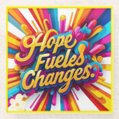 「強靭な魂」 ガラスコースター (正面)