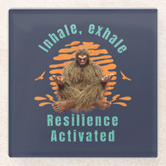 強靭帯発声強靱帯活性化ビッグフット ガラスコースター