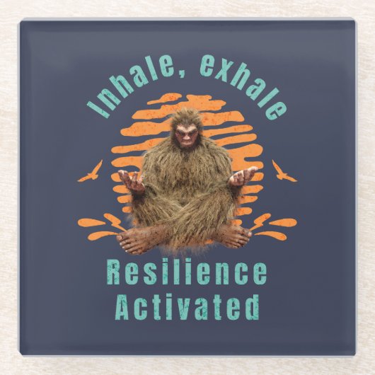 強靭帯発声強靱帯活性化ビッグフット ガラスコースター (正面)