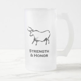 強靭性と名誉ブラック フロストグラスビールジョッキ