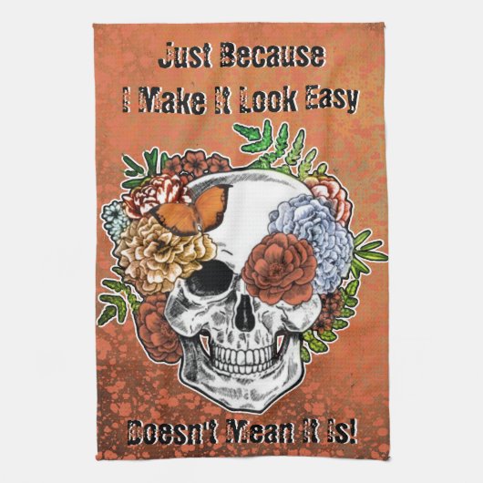 強靭性の粘り強い精神の肯定 キッチンタオル (縦)