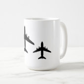 「強風で飛行機を離陸する」 コーヒーマグカップ (正面右)