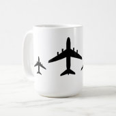「強風で飛行機を離陸する」 コーヒーマグカップ (正面左)