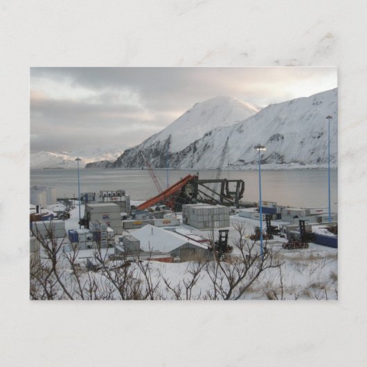 強風によるコンテナクレーンの破壊 ポストカード (正面)