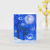 強風の吹雪 カード (黄色い花)