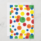 弾むボール誕生日招待状 招待状 (裏面)