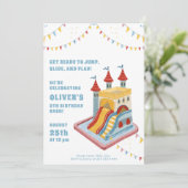 弾む魔法の城の誕生日パーティー 招待状 (スタンド正面)