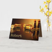 弾丸とカートリッジの射撃、 発砲 カード (黄色い花)