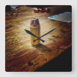 弾丸の時計 スクエア壁時計