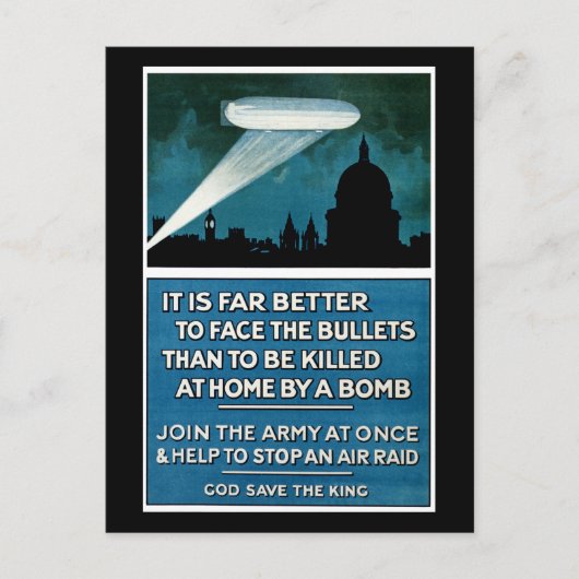 弾丸を顔した方が… ポストカード (正面)