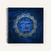 弾丸ジパーソナライズされたャーナル金ゴールド曼荼羅 ノートブック (正面)