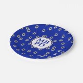 弾丸穴警察部お祝い ペーパープレート (アングル)