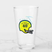 弾丸音w/Helmet FFのパイントガラス タンブラーグラス (正面)