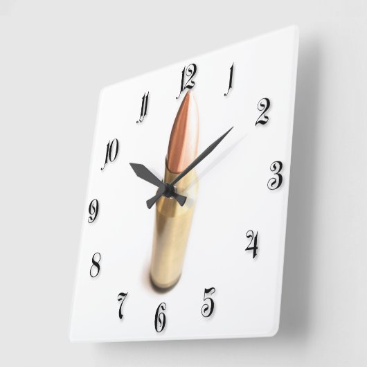 弾丸 スクエア壁時計 (傾斜)