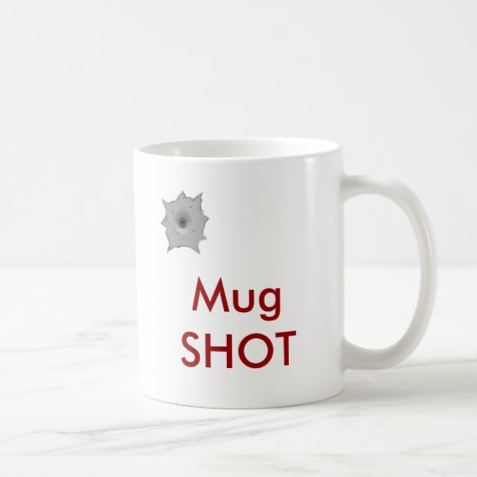 弾丸、顔写真 コーヒーマグカップ (右)