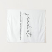 弾力のあるスクリプトの卒業 タペストリー (正面(横))