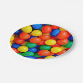 弾力のあるボールピットテーマの誕生日パーティー ペーパープレート (アングル)