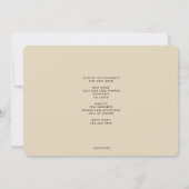 弾力のある筆記体卒業発表 招待状 (裏面)