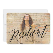 弾力のある筆記体卒業発表