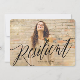 弾力のある筆記体卒業発表 招待状