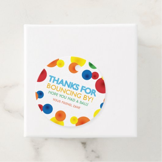 弾力ボール誕生日ラウンドフェイスステッカー フェイバータグ (インサイチュ)