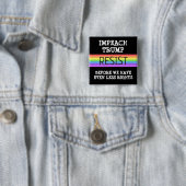 弾劾します切札LGBTの虹ボタンを抵抗して下さい 缶バッジ (インサイチュ)