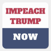 弾劾の今アンチトランプのトランピズム スクエアシール (正面)