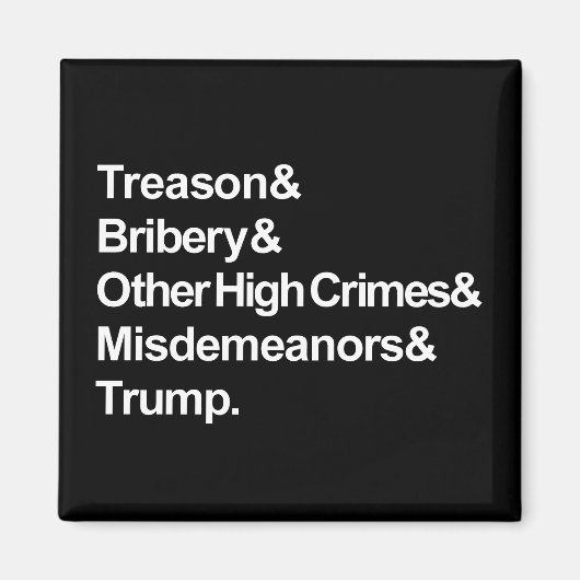 弾劾マグネット（黒） マグネット (正面)