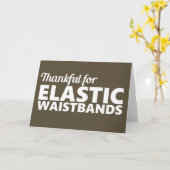 弾性ウエストバンドに感謝おもしろい カード (黄色い花)