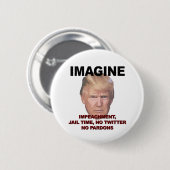 弾想像撃、刑務所、ツイッター禁止、恩赦なし 缶バッジ (正面&裏面)