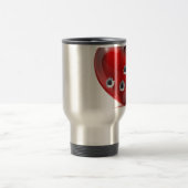 弾痕のハートの概念 トラベルマグ (中央)