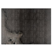 弾痕の背景が付いている金属 カッティングボード (正面)