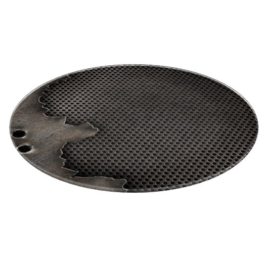 弾痕の背景が付いている金属 カッティングボード (角)